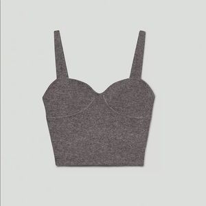 WILFRED GREY KNIT CROP TOP